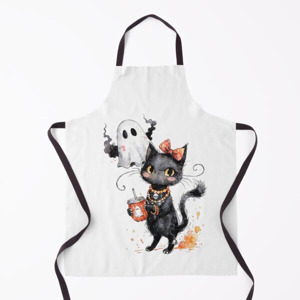 Item preview, Spooky Black cat and ghost designed and sold by HegArt23.