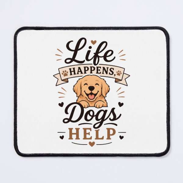 Item preview, Life Happens Dogs Help Cute Dog Lover Gift designed and sold by INVITOARTE.