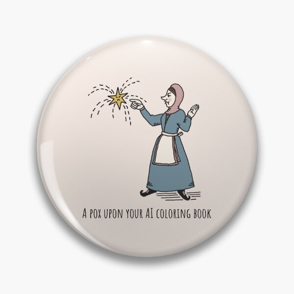 Item preview, Medieval woman curses with a pox upon AI designed and sold by MsBrillMakes.