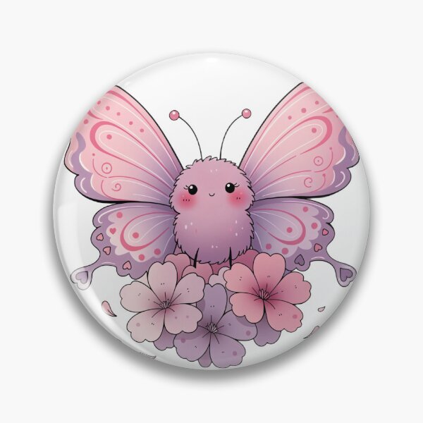 Item preview, Cute Floral Butterfly Sticker | Kawaii Pastel Aesthetic Soft Art Design designed and sold by inkfusionhub99.