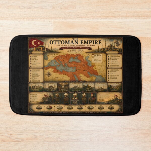 Item preview, Ottoman Empire Map Poster | Six Centuries of Power Historical Wall Art designed and sold by RockyLambda.