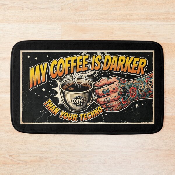 Item preview, My Coffee Is Darker Than Your Techno designed and sold by SPAZE-Typo.