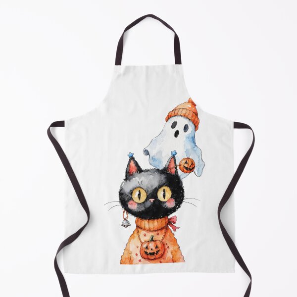 Item preview, Spooky Black cat and ghost designed and sold by HegArt23.
