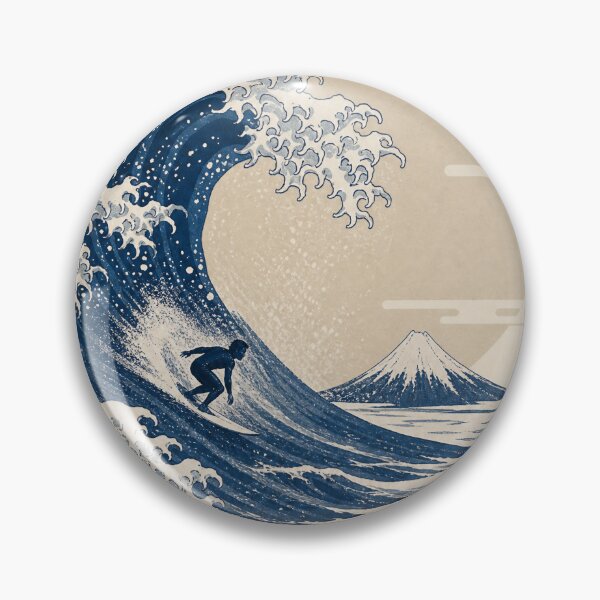 Item preview, Japanese-Inspired Surf – Minimal Kanagawa Wave Design designed and sold by Jandedan.
