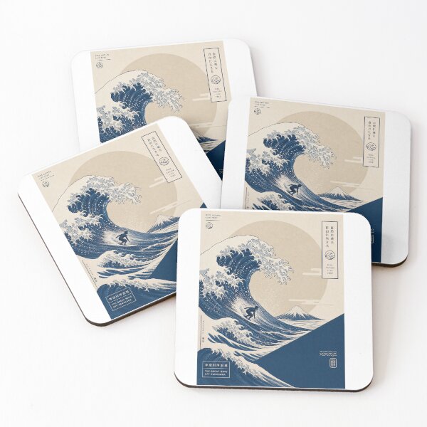 Item preview, Japanese-Inspired Surf – Minimal Kanagawa Wave Design designed and sold by Jandedan.