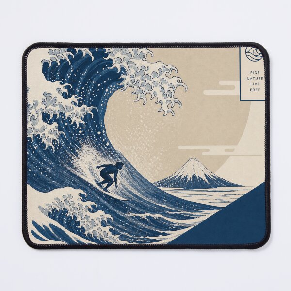 Item preview, Japanese-Inspired Surf – Minimal Kanagawa Wave Design designed and sold by Jandedan.
