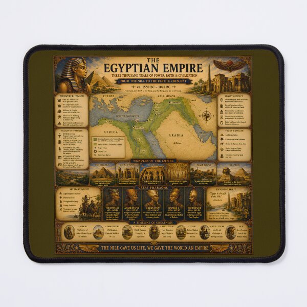Item preview, Egyptian Empire Map Poster | Historical Descriptive Egyptian Empire Map designed and sold by RockyLambda.