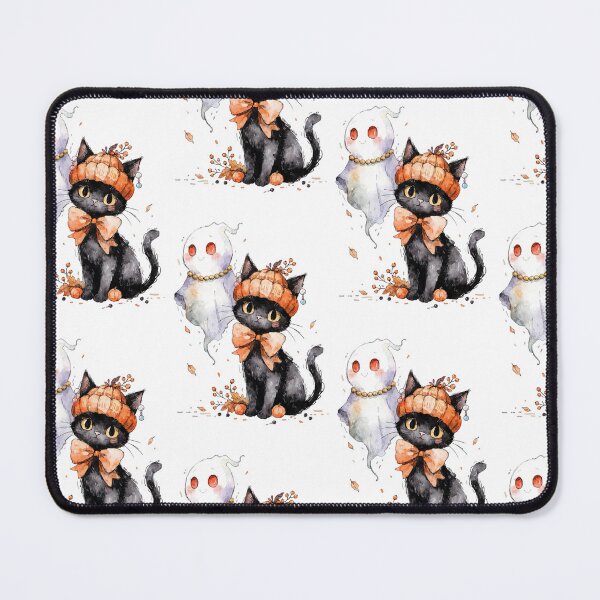 Item preview, Spooky Black cat and ghost designed and sold by HegArt23.