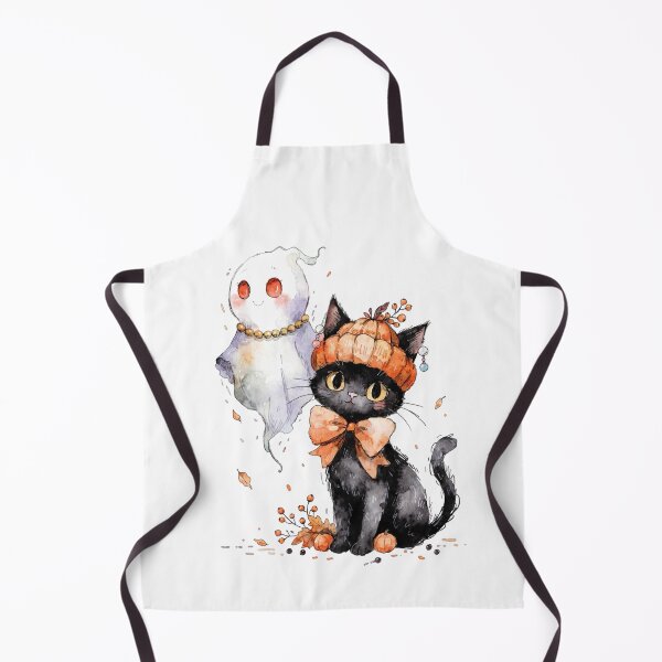 Item preview, Spooky Black cat and ghost designed and sold by HegArt23.