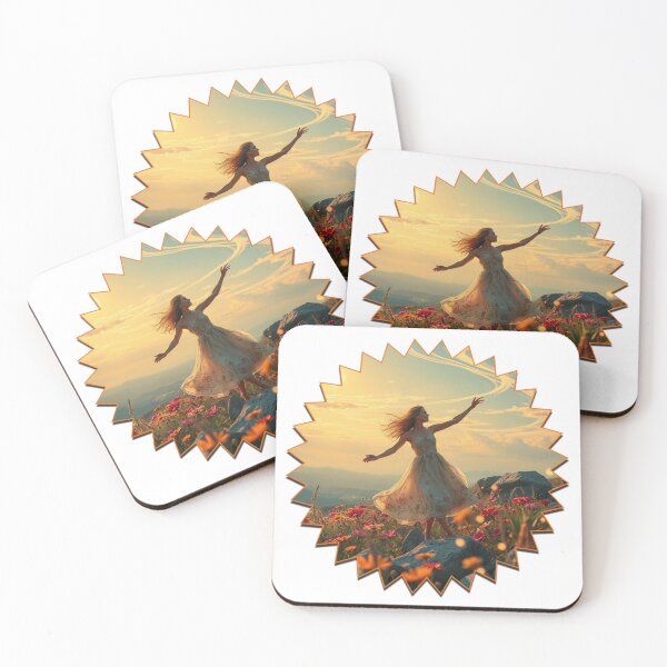 Item preview, Empowering Woman in Nature Starburst Sunset Art designed and sold by IntelliMindDesigns.