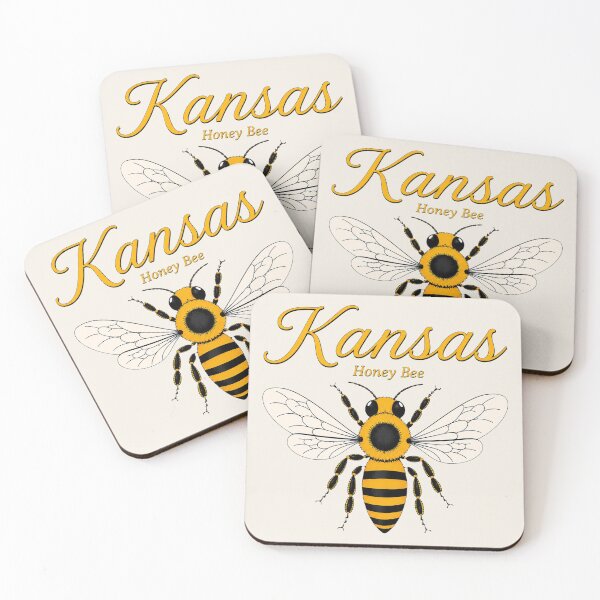 Item preview, Kansas Honey Bee State Insect Poster designed and sold by The-Drip-Studio.