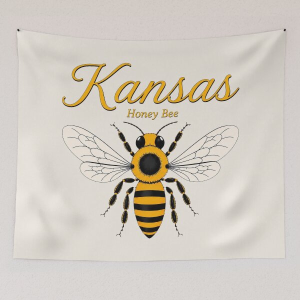 Item preview, Kansas Honey Bee State Insect Poster designed and sold by The-Drip-Studio.