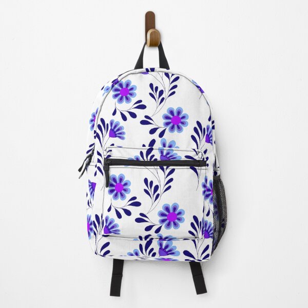 Item preview, Indigo and Violet Folk Floral Seamless Pattern - Classic Blue Retro Blossom Fabric designed and sold by SvitlanaSolo.