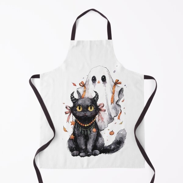 Item preview, Spooky Black cat and ghost designed and sold by HegArt23.
