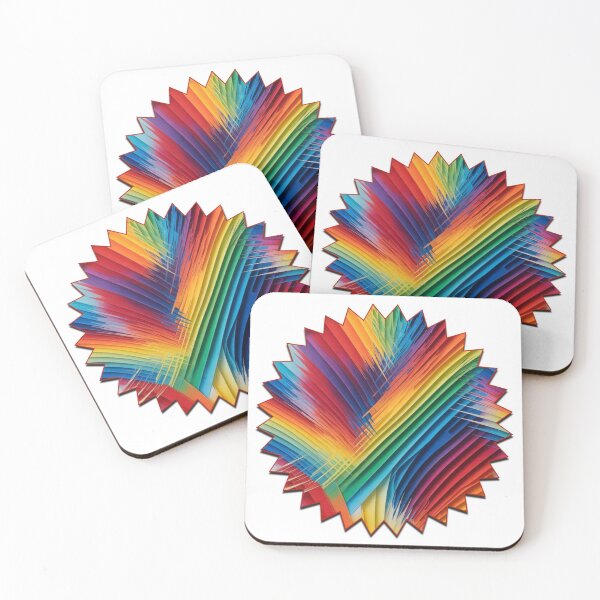 Item preview, Rainbow Chevron Starburst Colorful Pride Abstract Art designed and sold by IntelliMindDesigns.