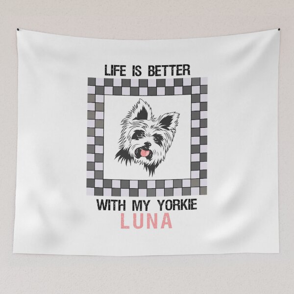 Item preview, Life is better with my Yorkie best friend Luna designed and sold by Logiprint.