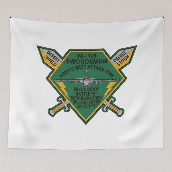 Item preview, US Navy VA-145 Swordsmen Gulf War Commemorative Patch (1991) designed and sold by CharlieDesings.