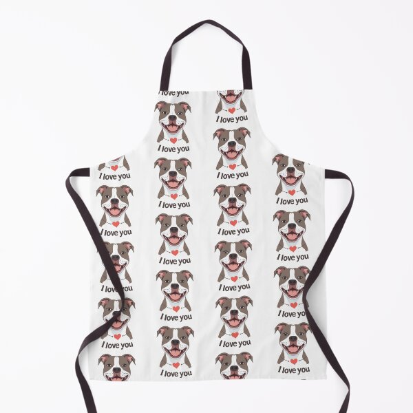 Item preview, Pitbull Terrier Dog with Heart and I Love You designed and sold by Prints by Mat.