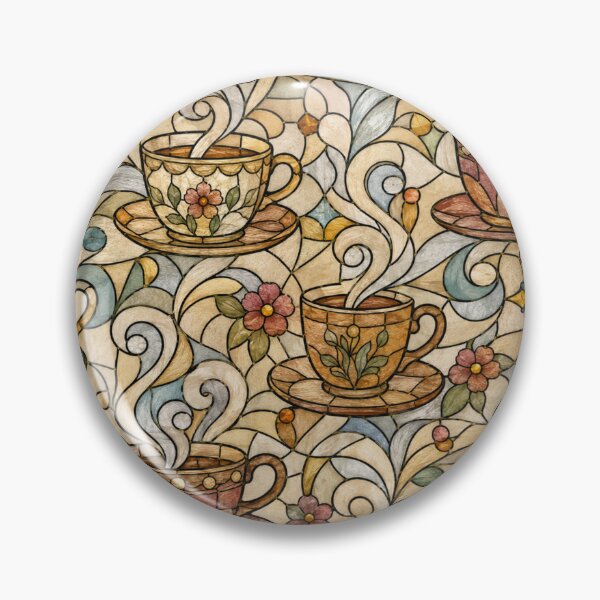Item preview, Stained Glass Tea Cup Swirls designed and sold by Dresut.