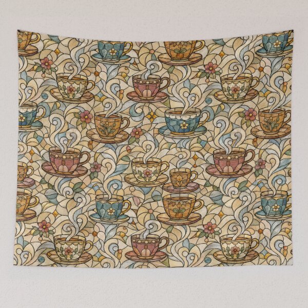 Item preview, Stained Glass Tea Cup Swirls designed and sold by Dresut.
