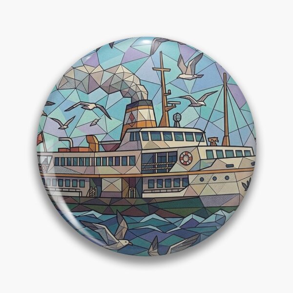 Item preview, Ferry and seagulls designed and sold by snoWorkshop.
