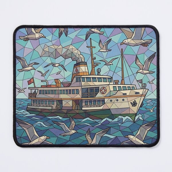 Item preview, Ferry and seagulls designed and sold by snoWorkshop.