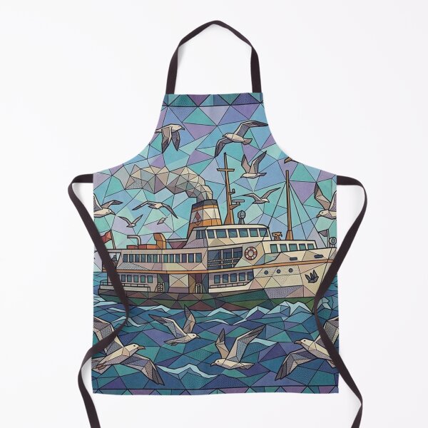 Item preview, Ferry and seagulls designed and sold by snoWorkshop.