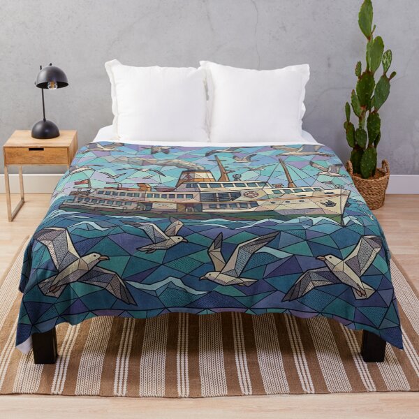Item preview, Ferry and seagulls designed and sold by snoWorkshop.