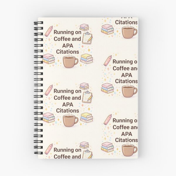 Item preview, Freudian Slip CO. Running on Coffee and APA Citations- Pastel designed and sold by Freudian Slip Co..