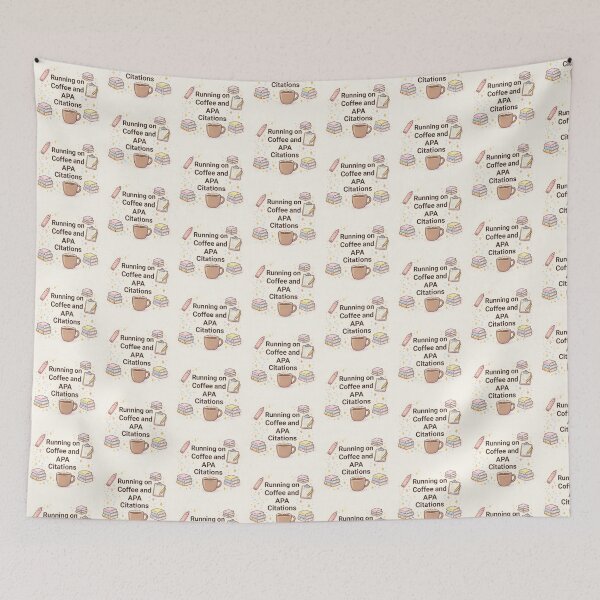 Item preview, Freudian Slip CO. Running on Coffee and APA Citations- Pastel designed and sold by Freudian Slip Co..