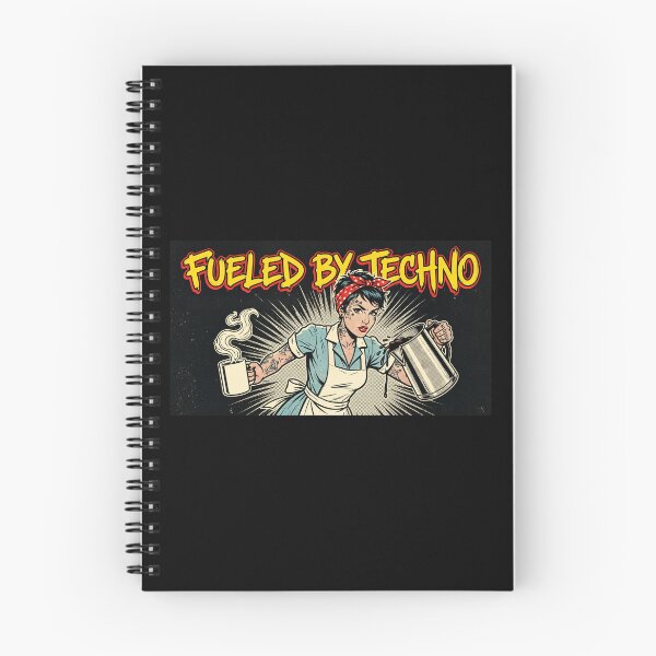 Item preview, Fueled By Techno Hard Rave Coffee Waitress designed and sold by SPAZE-Typo.