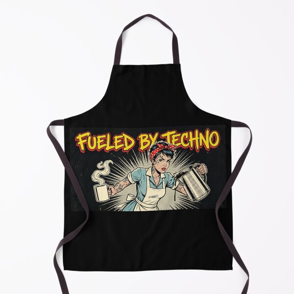 Item preview, Fueled By Techno Hard Rave Coffee Waitress designed and sold by SPAZE-Typo.