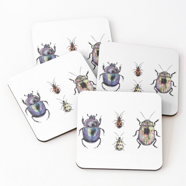 Item preview, Watercolour beetle painting  designed and sold by NinaHalfNinja.