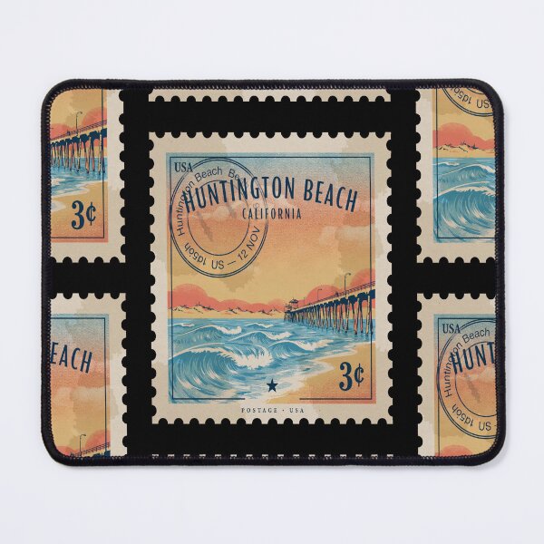 Item preview, Huntington Beach California Coastal Postage Stamp Sticker designed and sold by stickercuffs.