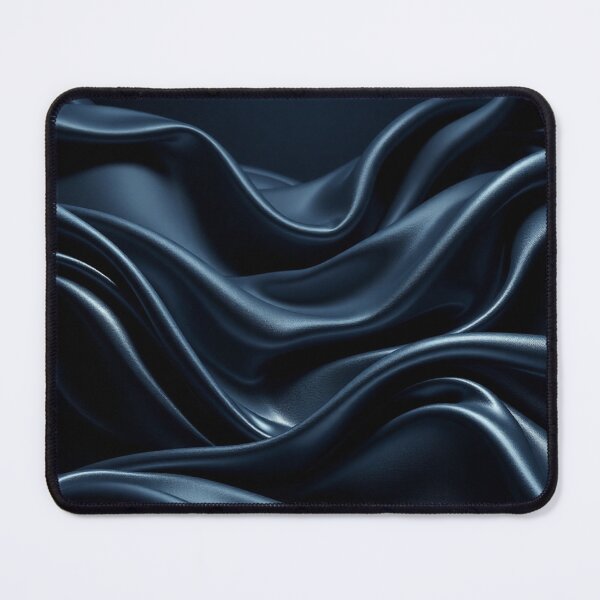 Item preview, Elegant Dark Blue Silk Fabric Flowing Drape Art designed and sold by IntelliMindDesigns.