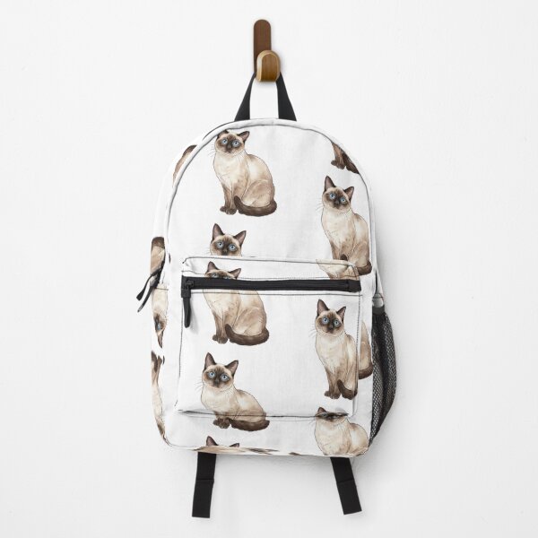 Item preview, Siamese Cat with Blue Eyes and Cream Brown Fur designed and sold by Prints by Mat.
