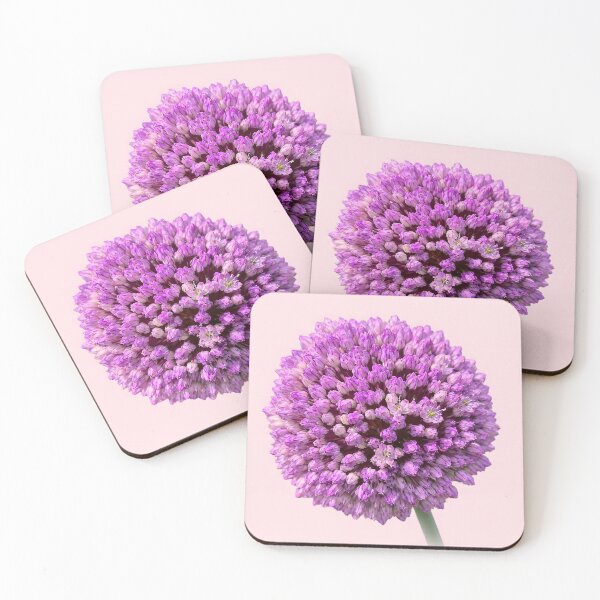 Item preview, Purple Allium Bloom – Botanical Macro Flower Art designed and sold by Violafleurviolett.