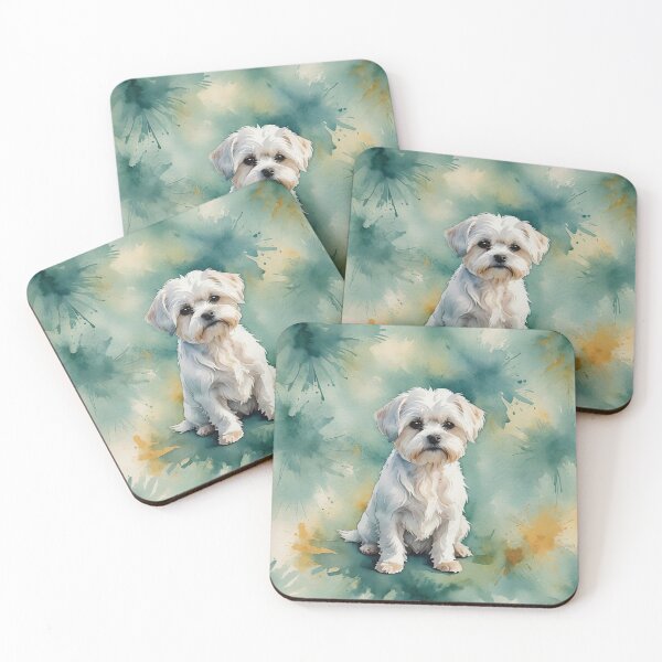 Item preview, Maltese Watercolor Dog Art designed and sold by MaverlyShop.