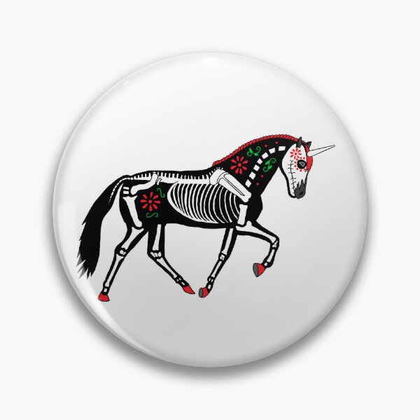 Item preview, Day of the Dead Unicorn or Horse in Costume Die Cut designed and sold by JoyousArt4u.