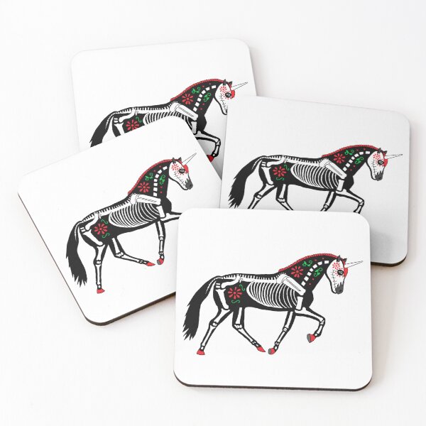 Item preview, Day of the Dead Unicorn or Horse in Costume Die Cut designed and sold by JoyousArt4u.
