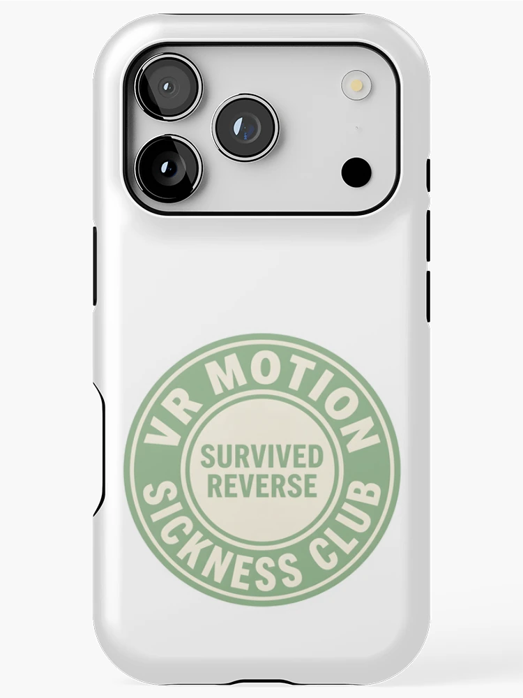 Thumbnail 1 of 4, iPhone Case, VR Motion Sickness Club - Sim Racing Humor designed and sold by GarageGraphics.