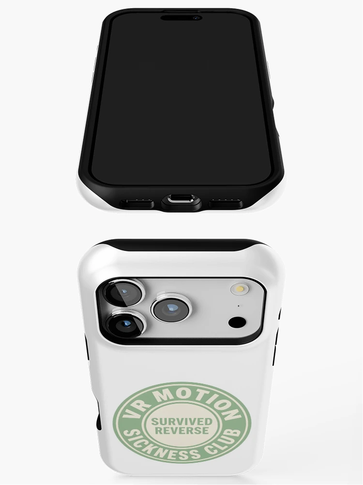 Thumbnail 3 of 4, iPhone Case, VR Motion Sickness Club - Sim Racing Humor designed and sold by GarageGraphics.