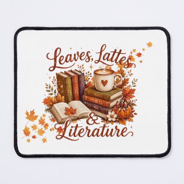 Item preview, Leaves Lattes and Literature Autumn Book Lover designed and sold by TeeUp2.