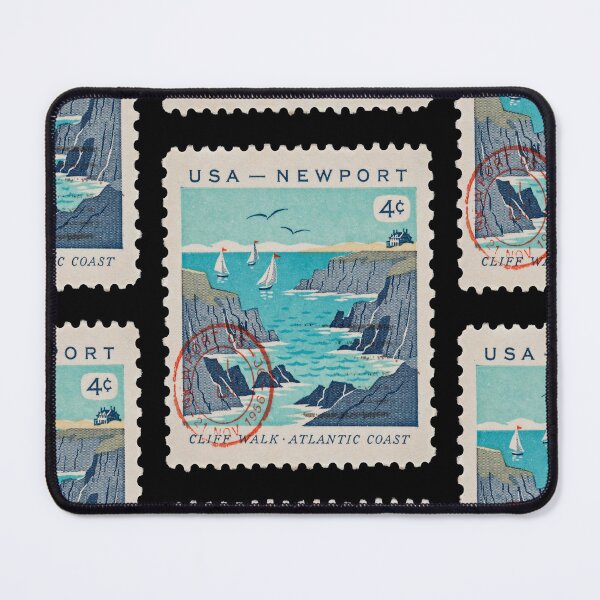 Item preview, Newport Rhode Island Coastal Postage Stamp Travel Sticker designed and sold by stickercuffs.