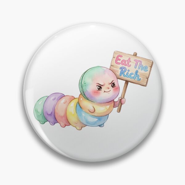 Artikelvorschau, Caterpillar Eat The Rich Subversive Kawaii Rebellion entworfen und verkauft von Prints by Mat.