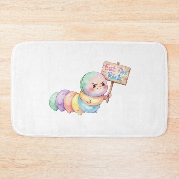 Item preview, Caterpillar Eat The Rich Subversive Kawaii Rebellion designed and sold by Prints by Mat.