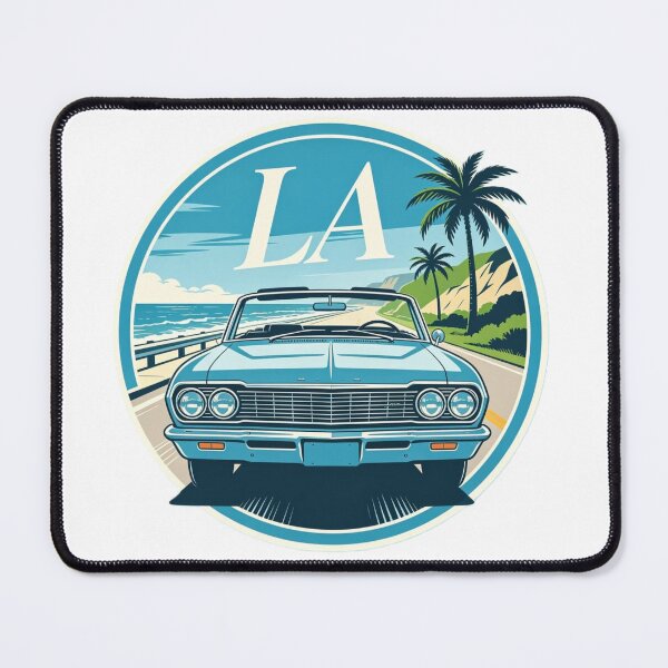 Item preview, LA Coastal Cruisin’ Classic Car Travel Design designed and sold by VladisWorld.