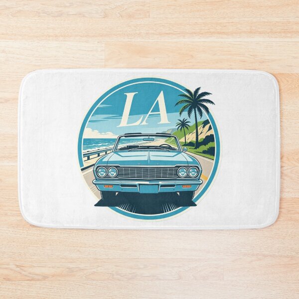 Item preview, LA Coastal Cruisin’ Classic Car Travel Design designed and sold by VladisWorld.