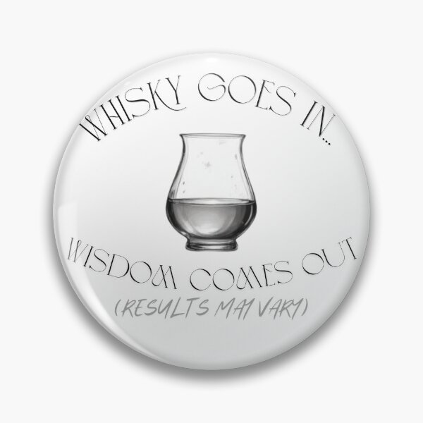 Item preview, Whisky Goes In Wisdom Comes Out - Funny Distilled Humor designed and sold by B-Cdesign.