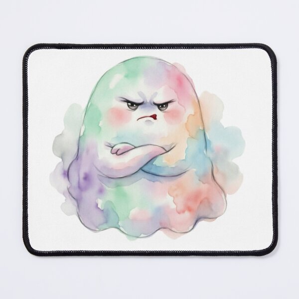 Item preview, Kawaii Ghost Disapproval Grumpy Spooky Spirit designed and sold by Prints by Mat.